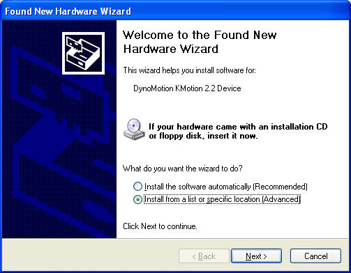 New Hardware Wizard